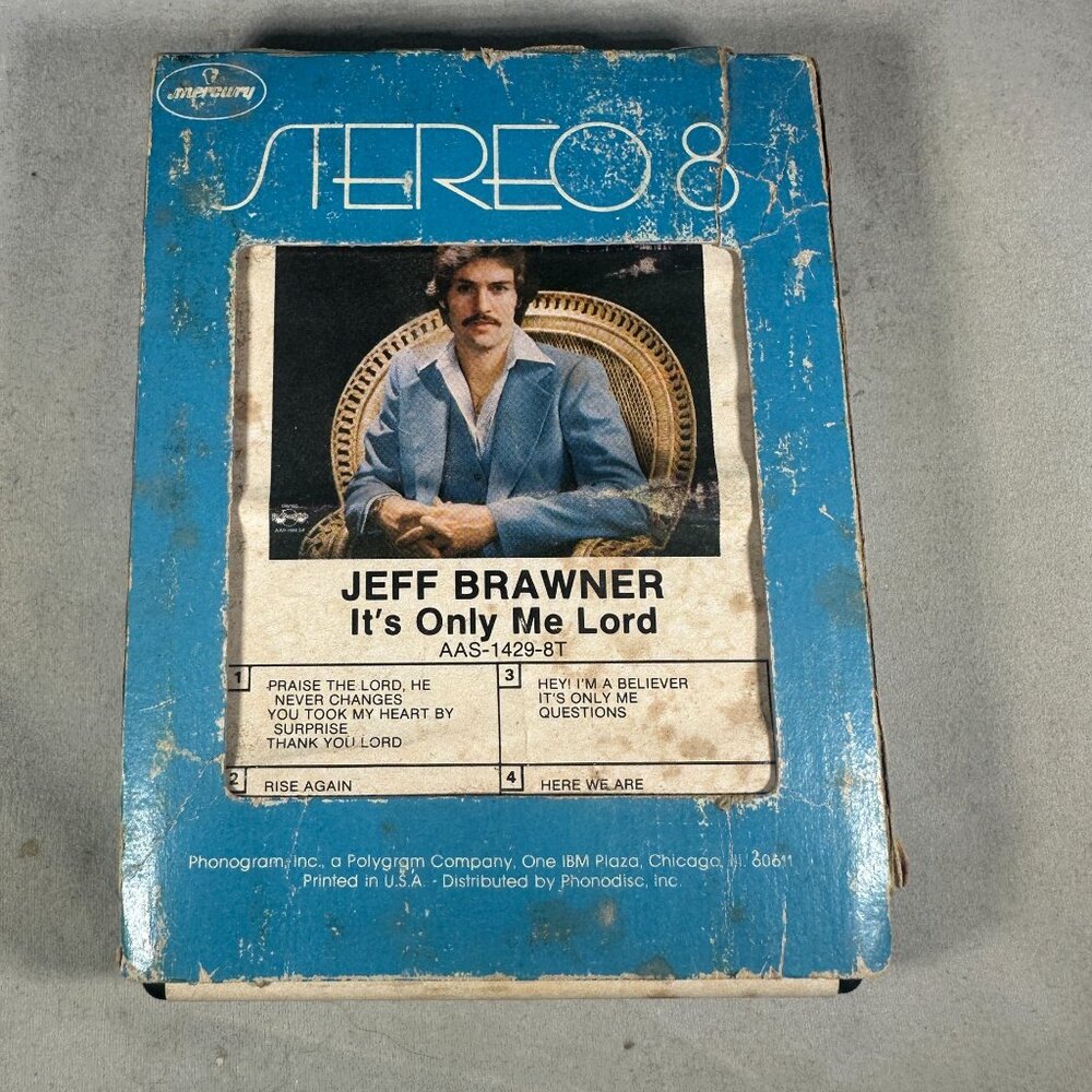 Jeff Brawner Its Only Me Lord 8-Track Tape Gospel Music Mercury AAS-1429-8T